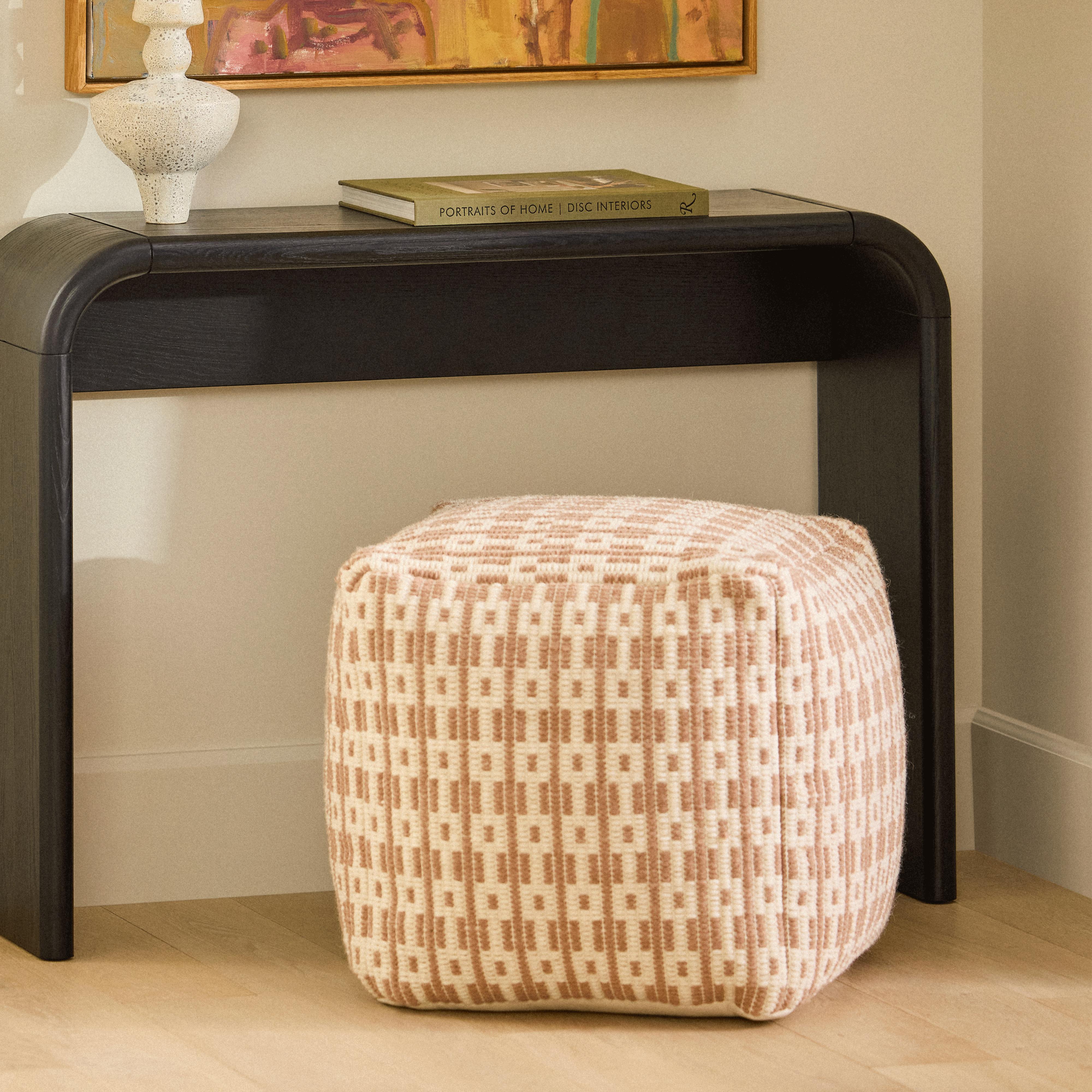 Mia Antique Rose Pouf | Article