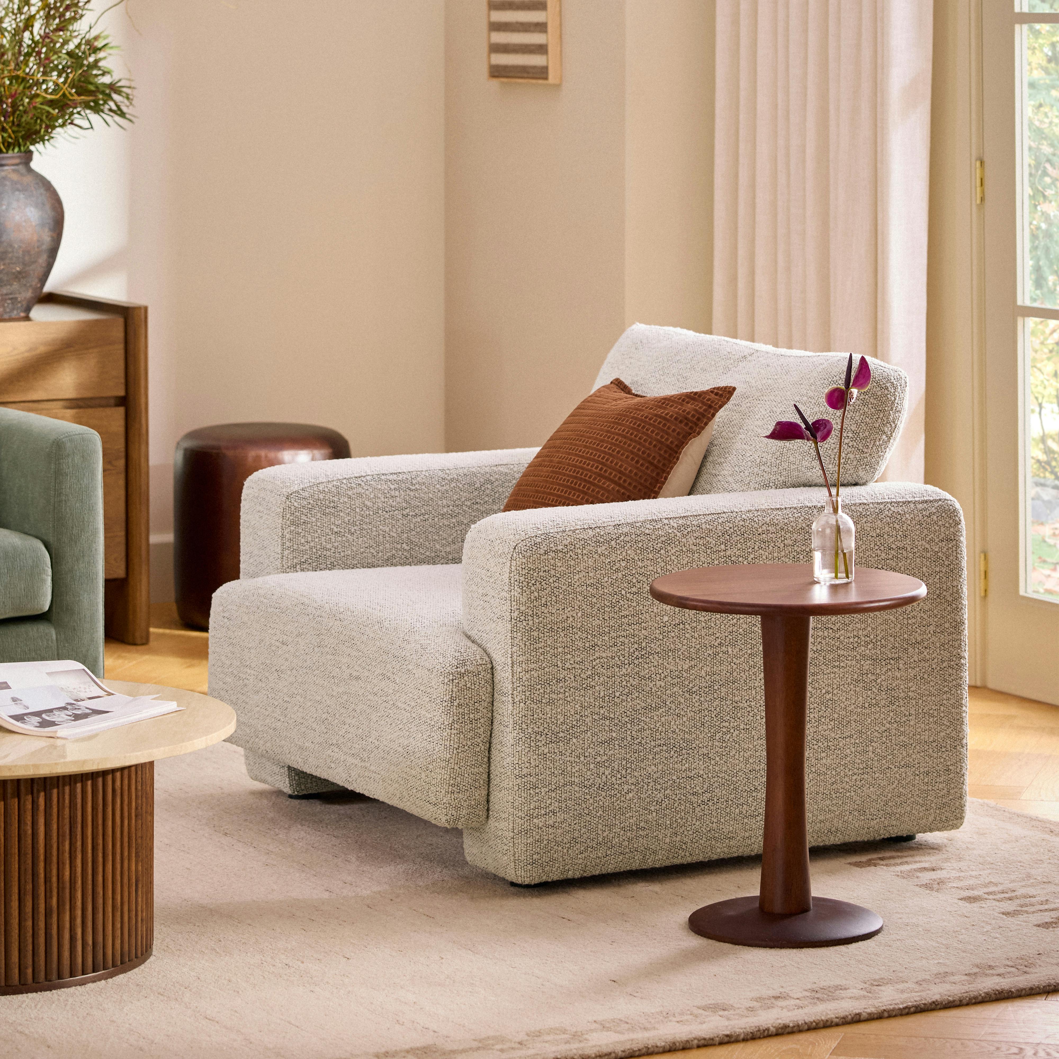 Sadie Pepper Ivory Lounge Chair | Article