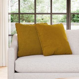 Lucca Velvet Pillow Set - Plush Yarrow Gold