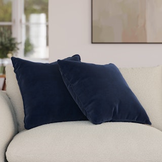 Lucca Velvet Pillow Set - Plush Cascadia Blue