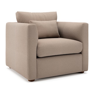 Marina 38" Lounge Chair - Sandstone Wool Bouclé