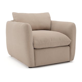 Leigh 42" Lounge Chair - Sandstone Wool Bouclé