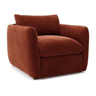 Leigh 42" Velvet Lounge Chair - Hale Rust