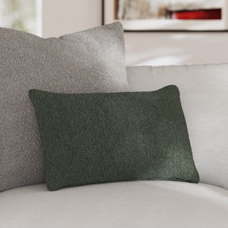Gabriola Small Pillow - Green Wool Bouclé