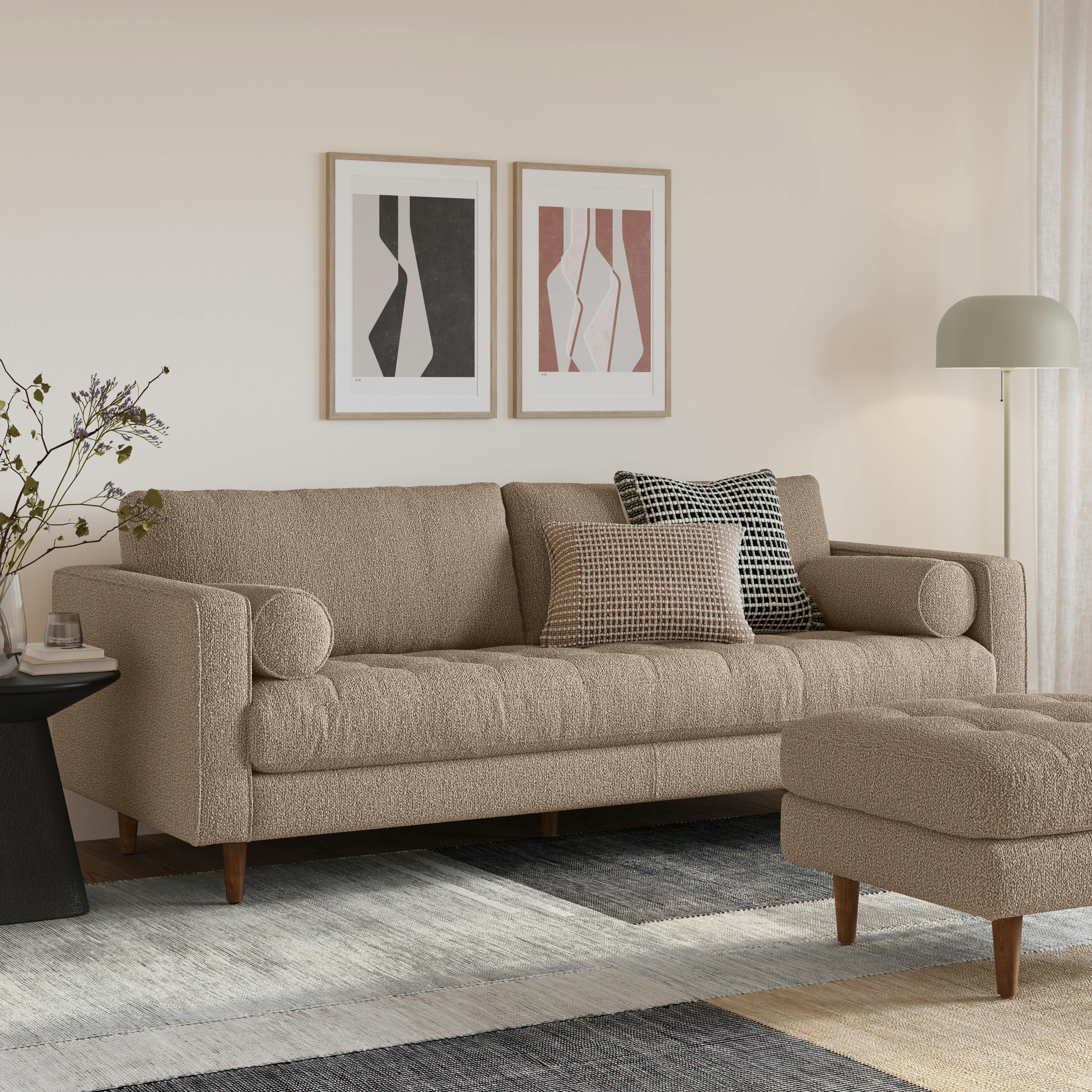 Sven Sandstone Wool Bouclé Tufted Sofa | Article