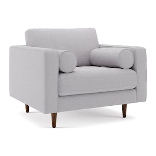 Sven 42" Tufted Lounge Chair - Silver Ivory
