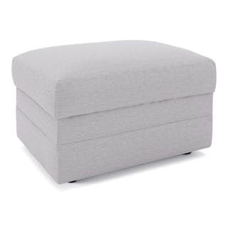 Riley 28" Ottoman - Silver Ivory