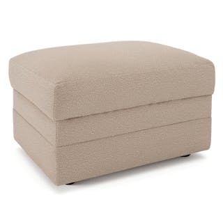 Riley 28" Ottoman - Sandstone Wool Bouclé