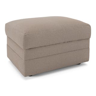 Riley 28" Ottoman - Sandstone Wool Bouclé