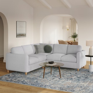 Vati 92" Corner Sectional - Silver Ivory