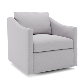 Landry 32.25" Swivel Lounge Chair - Silver Ivory