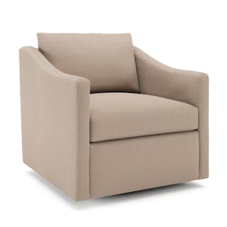 Landry 32.25" Swivel Lounge Chair - Sandstone Wool Bouclé
