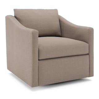 Landry 32.25" Swivel Lounge Chair - Sandstone Wool Bouclé