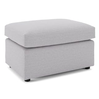 Landry 28" Ottoman - Silver Ivory
