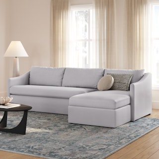 Landry 109" Right Storage Sleeper Sectional - Silver Ivory