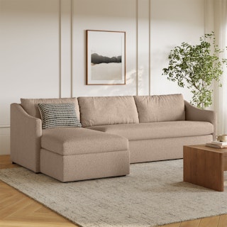 Landry 109" Left Storage Sleeper Sectional - Sandstone Wool Bouclé