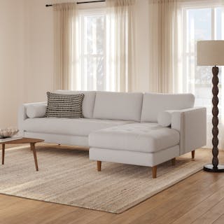 Sven 100" Tufted Right Sectional - Napa White