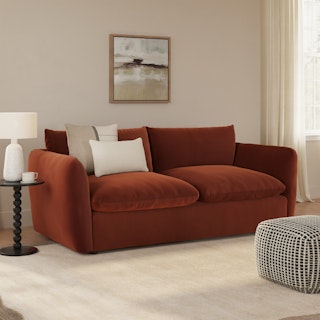 Leigh 86" Velvet Sofa Bed - Hale Rust