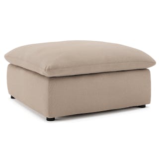 Leigh 41" Ottoman - Sandstone Wool Bouclé