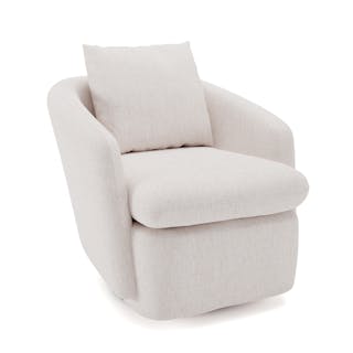 Leigh 33" Swivel Lounge Chair - Napa White
