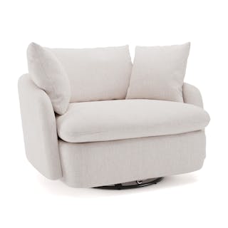 Leigh 47" Grand Swivel Lounge Chair - Napa White