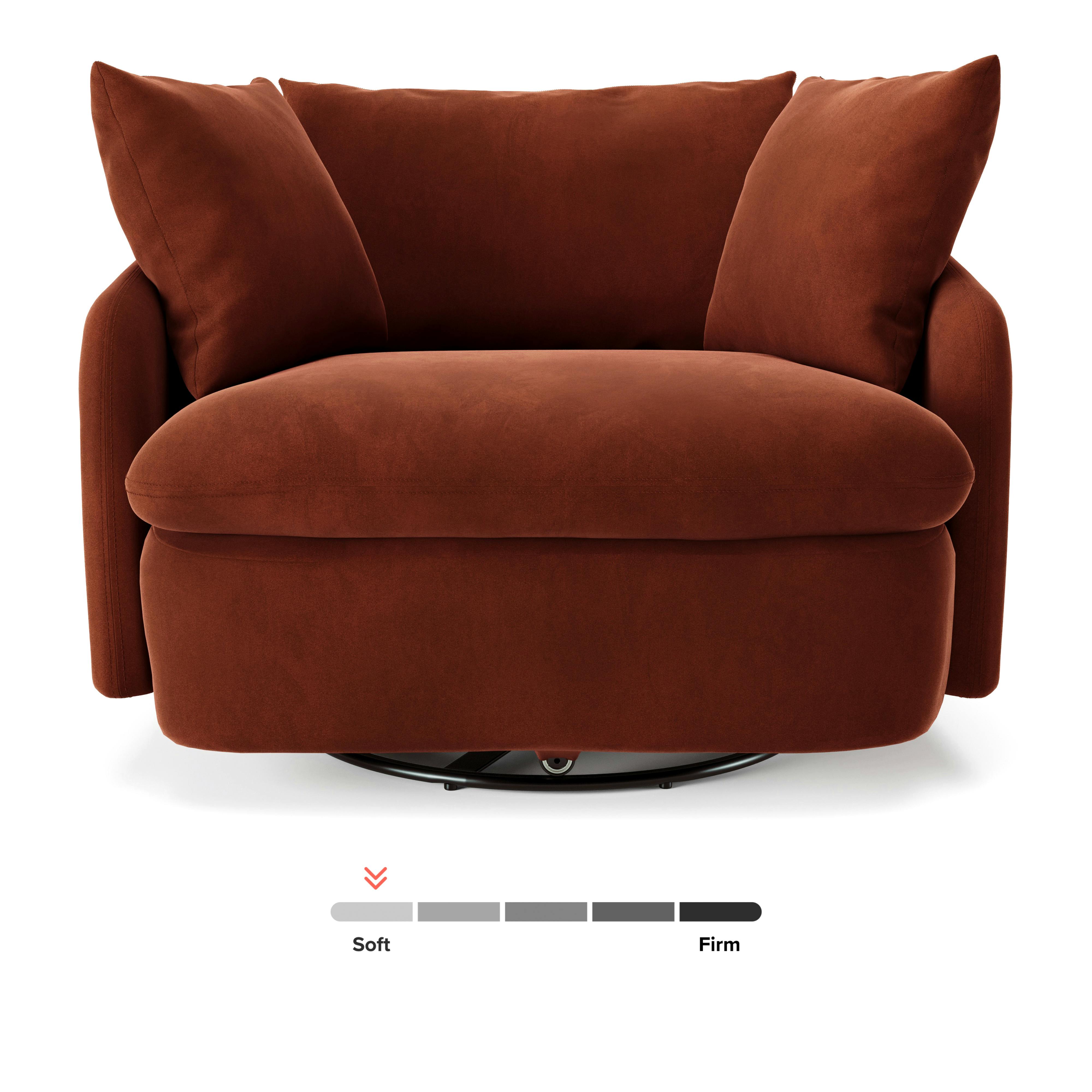 Leigh Hale Rust Grand Swivel Chair | Article