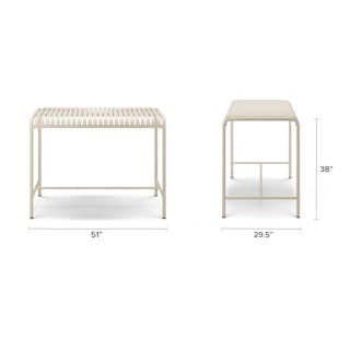 The Sarek Outdoor Bar Table x Counter Stool Bundle - Primary View 1 of 6 (Click To Zoom).