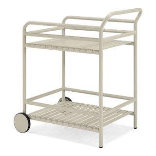 The Sarek Outdoor Bar Cart x Bench x Dining Table Bundle - Primary View 1 of 8 (Click To Zoom).