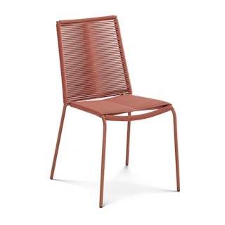 Zina Outdoor Stackable Dining Chair - Ochre Brown