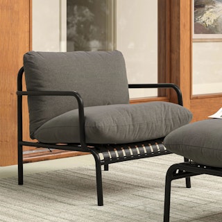 Sarek 31.5" Outdoor Lounge Chair - Sunbrella® Onyx