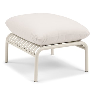 Sarek 29.5" Outdoor Ottoman - Sunbrella® Linen