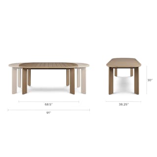 Daphne Extendable Dining Table x Zina Dining Chair Bundle - Primary View 1 of 7 (Click To Zoom).