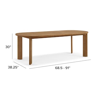 Daphne Extendable Dining Table x Zina Dining Chair Bundle - Primary View 1 of 7 (Click To Zoom).