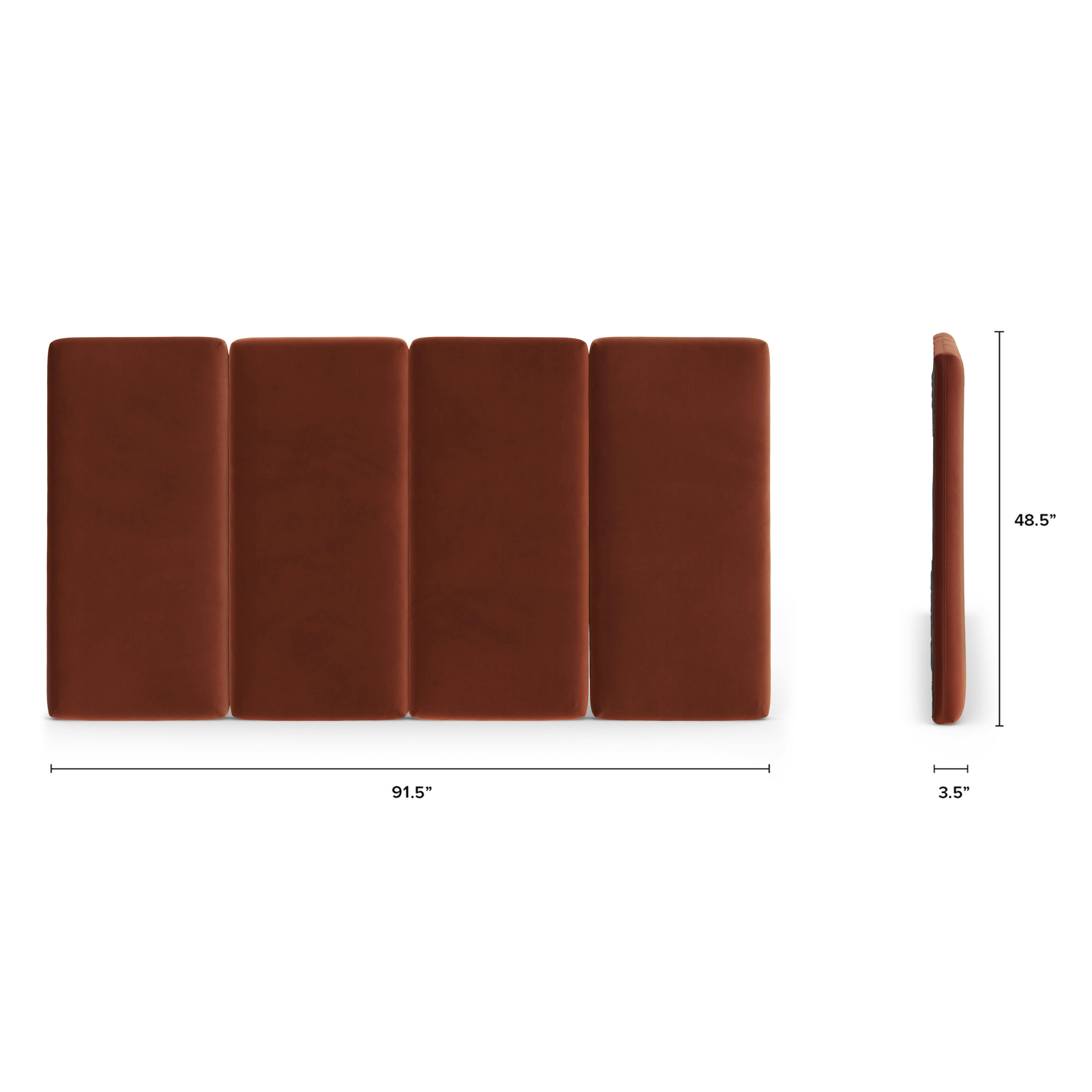 Noel Hale Rust Red Velvet King Wall-Mounted 48