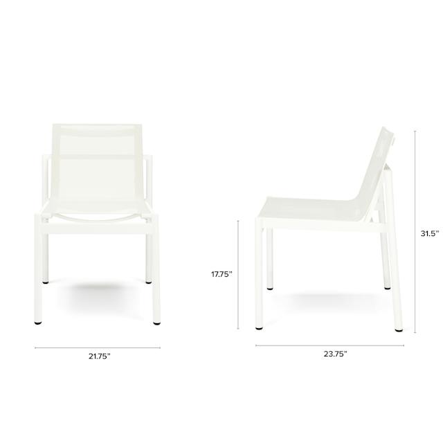 Tola White Outdoor Stackable Textilene Dining Chair | Article