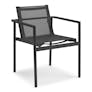 Tola Outdoor Stackable Textilene Dining Armchair - Black