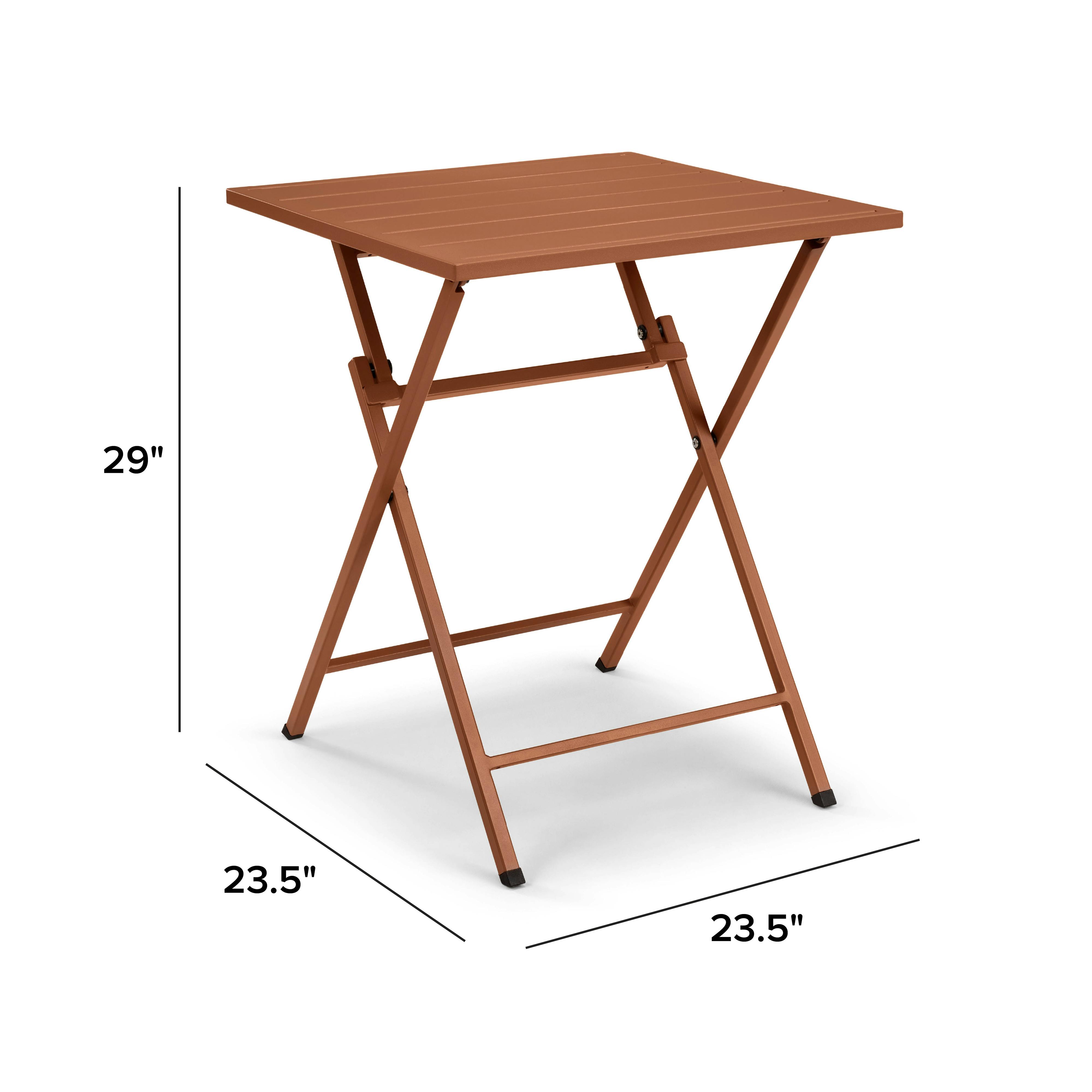 Nina Ochre Brown Outdoor Folding Cafe Table | Article