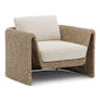 Willa 38" Outdoor Wicker Lounge Chair - Dravite Ivory