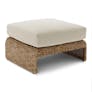 Willa 28.5" Outdoor Wicker Ottoman - Dravite Ivory