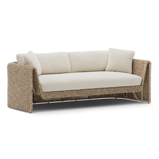 Willa 80" Outdoor Wicker Sofa - Dravite Ivory