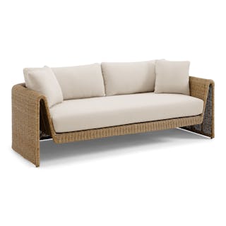 Willa 80" Outdoor Wicker Sofa - Dravite Ivory