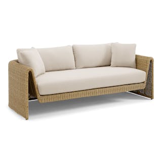 Willa 80" Outdoor Wicker Sofa - Dravite Ivory