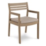 Elise Outdoor Dining Armchair - Light Eucalyptus and Basket Beige