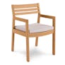 Elise Outdoor Dining Armchair - Light Eucalyptus and Basket Beige
