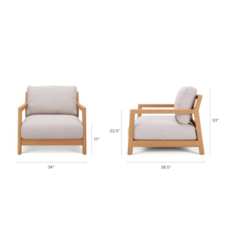 Elise Lounge Chair x Ottoman Bundle - Primary View 1 of 6 (Click To Zoom).