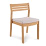Elise Outdoor Stackable Dining Chair - Light Eucalyptus and Basket Beige