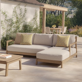 Elise 100" Outdoor Right Sectional - Basket Beige