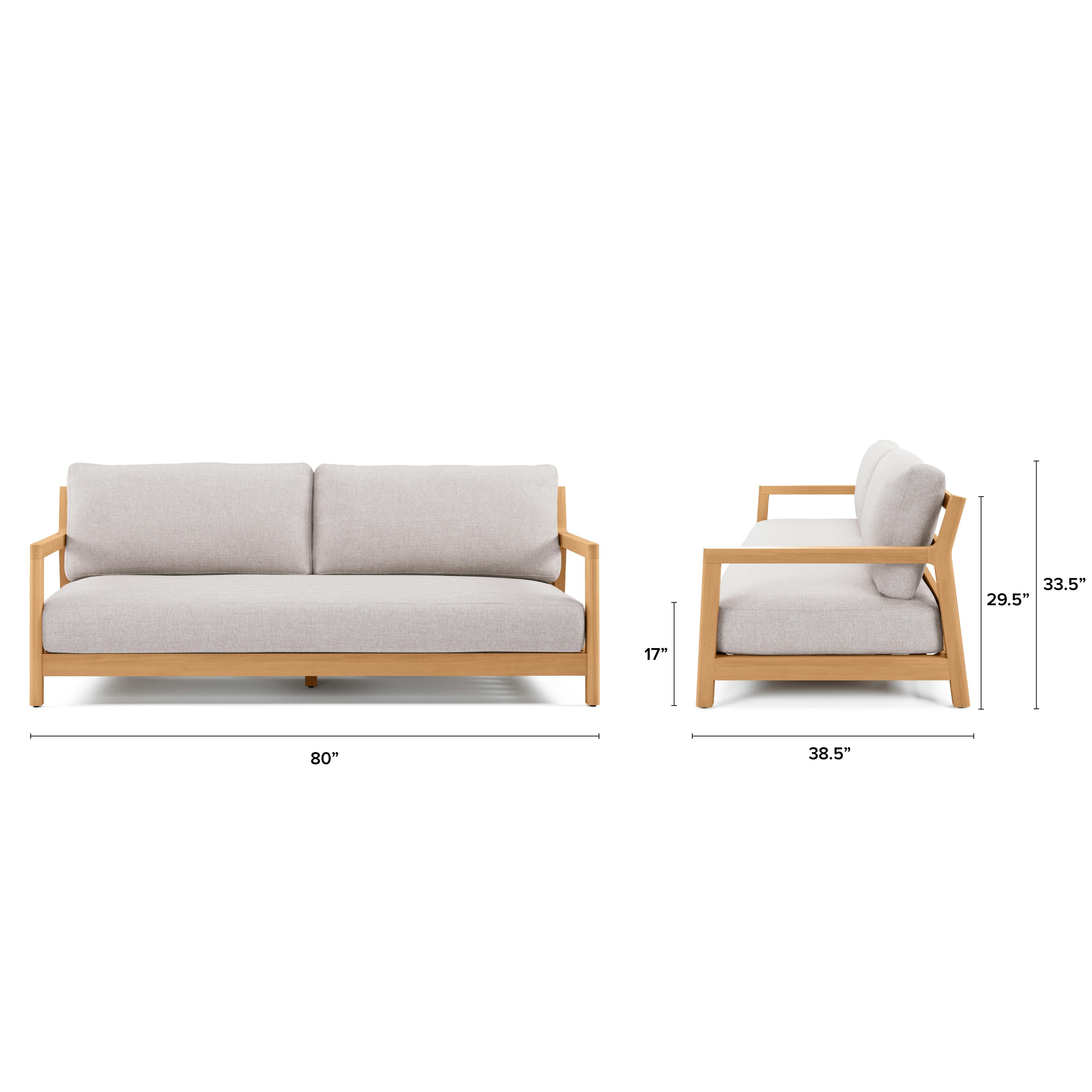 Elise Eucalyptus and Basket Beige Outdoor Sofa | Article