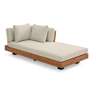 Lubek 69.25" Outdoor Low Right Chaise Lounge - Dravite Ivory