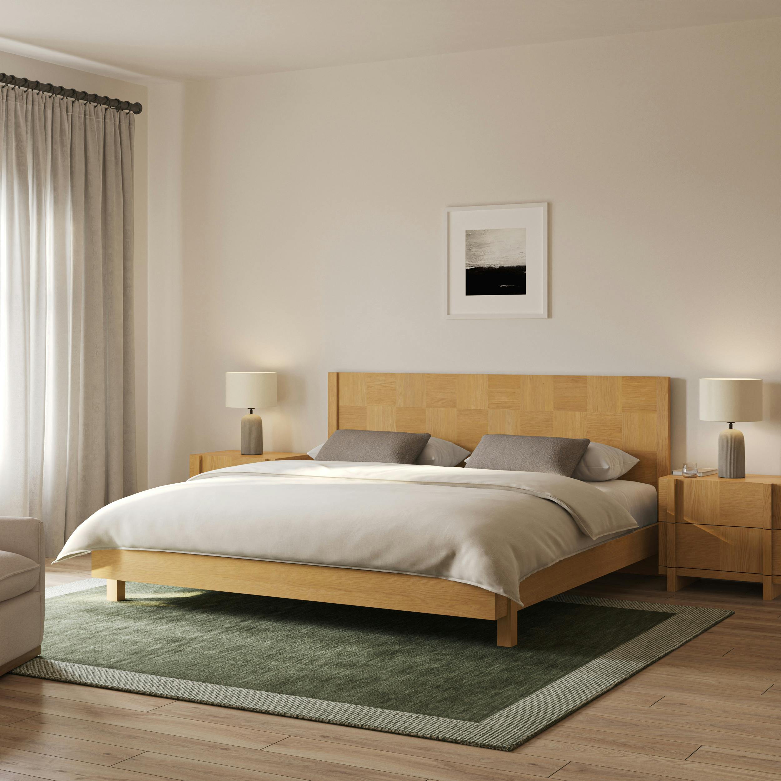 Ayra Natural Oak Queen Bed | Article